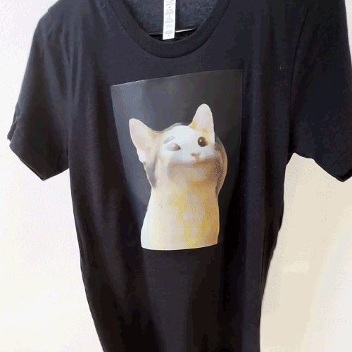 Limited Edition POPCat GIF Shirt (Heather Black)